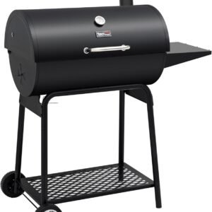 Royal Gourmet CC1830 30 Inch Barrel Charcoal Grill with Side Table