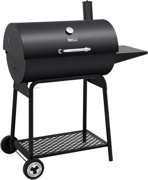 Royal Gourmet CC1830 30 Inch Barrel Charcoal Grill with Side Table