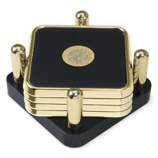 Akron Zips Gold 4-Piece Square Coaster Set Akron Zips Gold 4-Piece Square Coaster Set