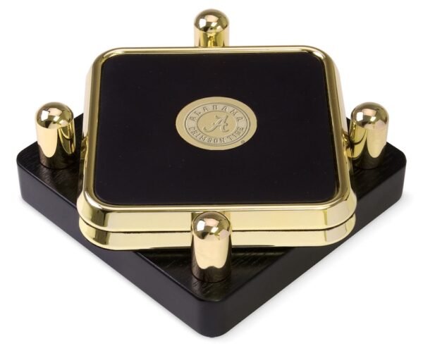 Alabama Crimson Tide Gold 2-Piece Square Coaster Set Alabama Crimson Tide Gold 2-Piece Square Coaster Set