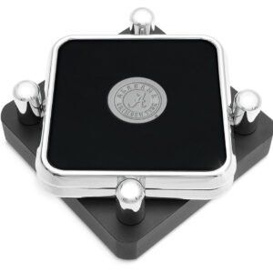 Alabama Crimson Tide Silver 2-Piece Square Coaster Set
