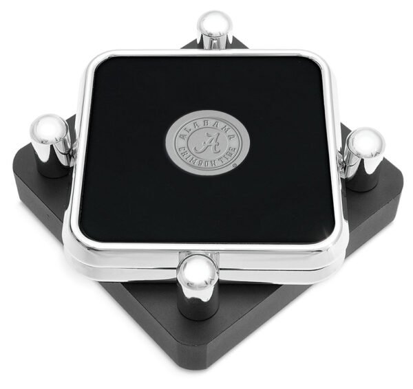 Alabama Crimson Tide Silver 2-Piece Square Coaster Set Alabama Crimson Tide Silver 2-Piece Square Coaster Set