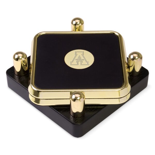 Appalachian State Mountaineers Gold 2-Piece Square Coaster Set Appalachian State Mountaineers Gold 2-Piece Square Coaster Set
