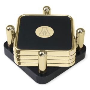 Appalachian State Mountaineers Gold 4-Piece Square Coaster Set