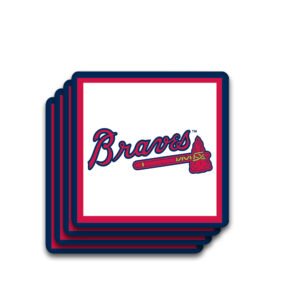 Atlanta Braves 4-Piece Coaster Set