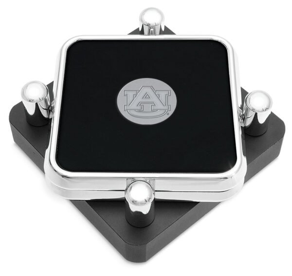 Auburn Tigers Silver 2-Piece Square Coaster Set Auburn Tigers Silver 2-Piece Square Coaster Set