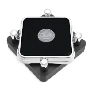 Augsburg Auggies Silver 2-Piece Square Coaster Set