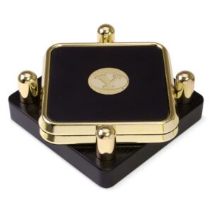 BYU Cougars Gold 2-Piece Square Coaster Set