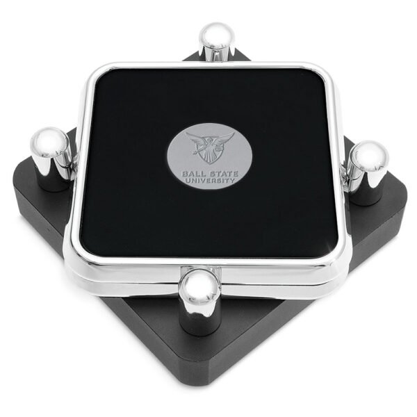 Ball State Cardinals Silver 2-Piece Square Coaster Set Ball State Cardinals Silver 2-Piece Square Coaster Set