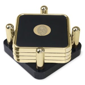 Bard College Raptors Gold 4-Piece Square Coaster Set