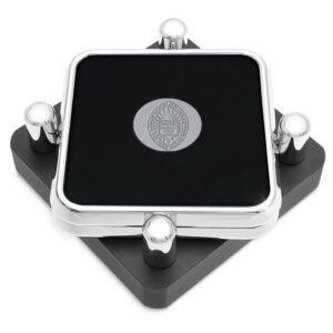 Bard College Raptors Silver 2-Piece Square Coaster Set