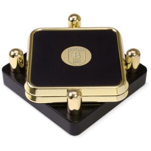 Bentley Falcons Gold 2-Piece Square Coaster Set