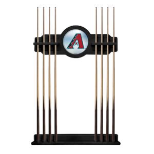 Black Arizona Diamondbacks Eight Stick Wood Pool Cue Rack