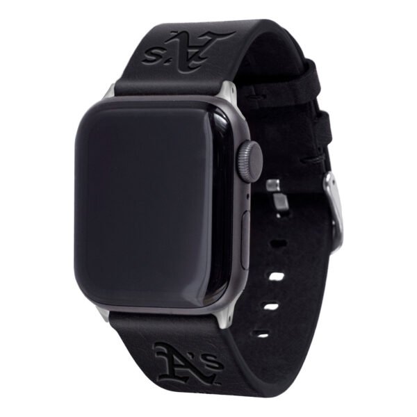 Black Athletics Leather Apple Watch Band Black Athletics Leather Apple Watch Band