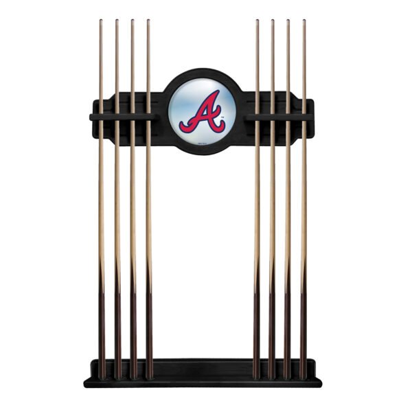 Black Atlanta Braves Eight Stick Wood Pool Cue Rack Black Atlanta Braves Eight Stick Wood Pool Cue Rack