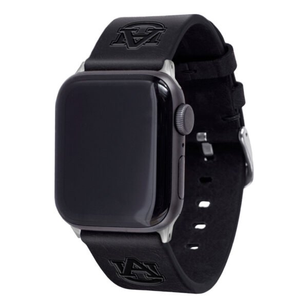 Black Auburn Tigers Leather Apple Watch Band Black Auburn Tigers Leather Apple Watch Band