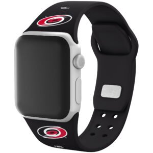 Black Carolina Hurricanes Silicone Apple Watch Band