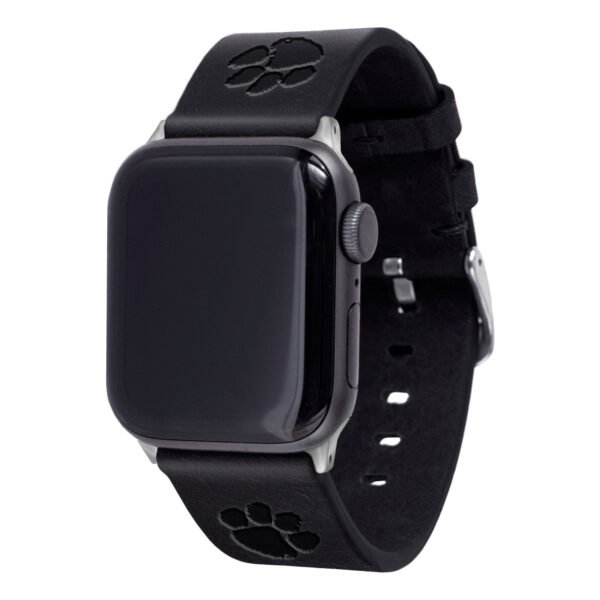 Black Clemson Tigers Leather Apple Watch Band Black Clemson Tigers Leather Apple Watch Band