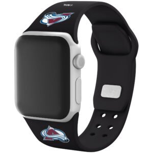 Black Colorado Avalanche Silicone Apple Watch Band