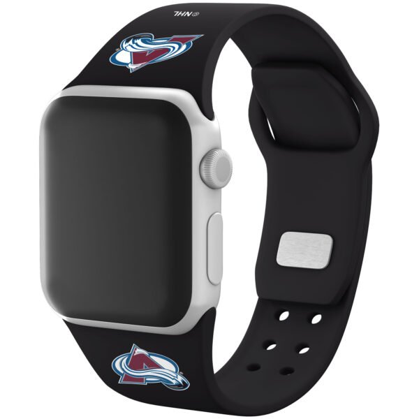 Black Colorado Avalanche Silicone Apple Watch Band Black Colorado Avalanche Silicone Apple Watch Band