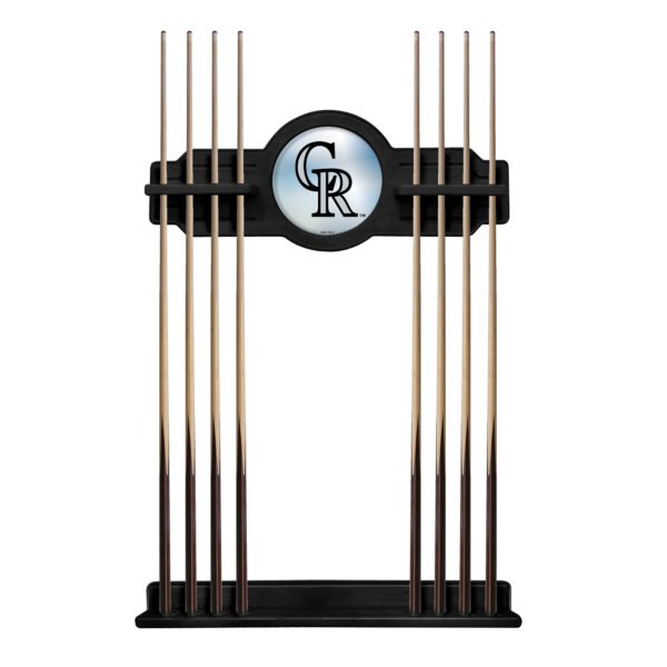 Black Colorado Rockies Eight Stick Wood Pool Cue Rack Black Colorado Rockies Eight Stick Wood Pool Cue Rack