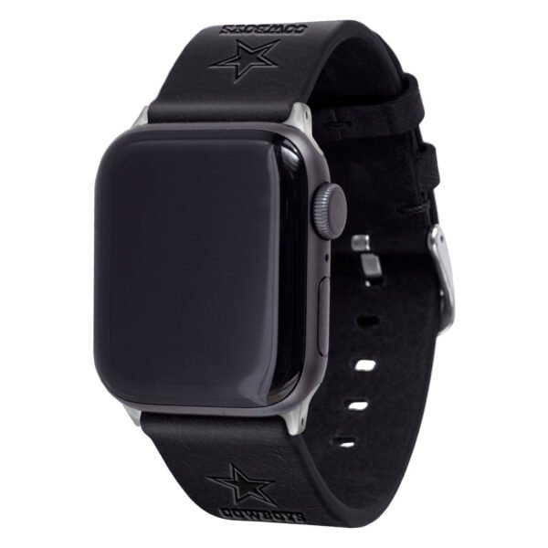 Black Dallas Cowboys Leather Apple Watch Band Black Dallas Cowboys Leather Apple Watch Band