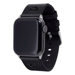 Black Florida Panthers Leather Apple Watch Band