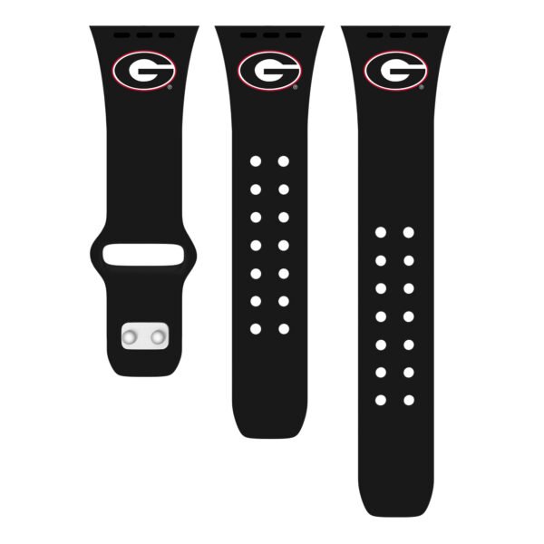 Black Georgia Bulldogs Logo Silicone Apple Watch Band Black Georgia Bulldogs Logo Silicone Apple Watch Band