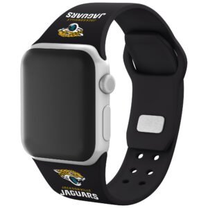 Black Jacksonville Jaguars Silicone Apple Watch Band