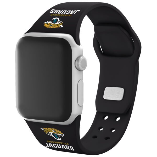 Black Jacksonville Jaguars Silicone Apple Watch Band Black Jacksonville Jaguars Silicone Apple Watch Band