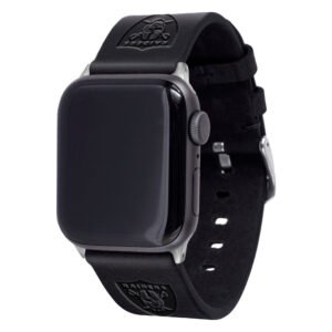 Black Las Vegas Raiders Leather Apple Watch Band