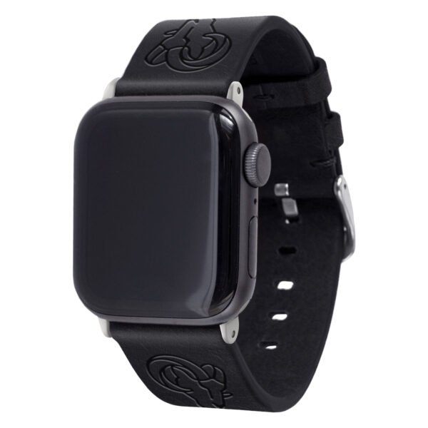 Black Los Angeles Rams Leather Apple Watch Band Black Los Angeles Rams Leather Apple Watch Band