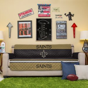 Black New Orleans Saints Sofa Protector