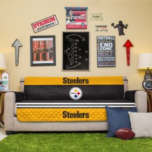 Black Pittsburgh Steelers Sofa Protector