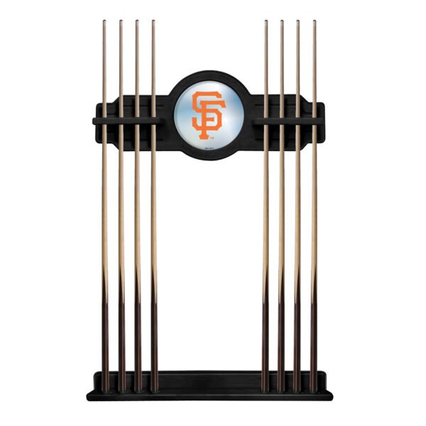 Black San Francisco Giants Eight Stick Wood Pool Cue Rack Black San Francisco Giants Eight Stick Wood Pool Cue Rack