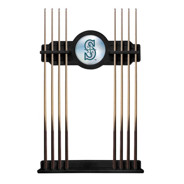 Black Seattle Mariners Eight Stick Wood Pool Cue Rack Black Seattle Mariners Eight Stick Wood Pool Cue Rack