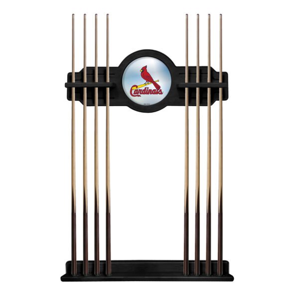 Black St. Louis Cardinals Eight Stick Wood Pool Cue Rack Black St. Louis Cardinals Eight Stick Wood Pool Cue Rack
