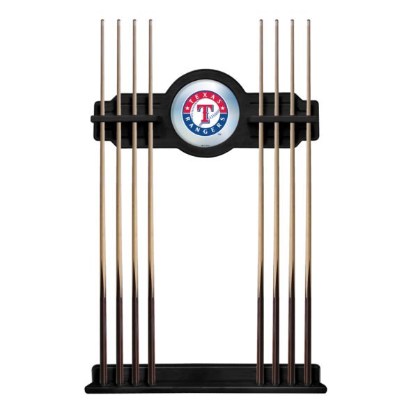 Black Texas Rangers Eight Stick Wood Pool Cue Rack Black Texas Rangers Eight Stick Wood Pool Cue Rack