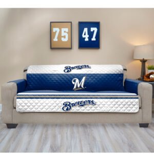 Blue Milwaukee Brewers Sofa Protector