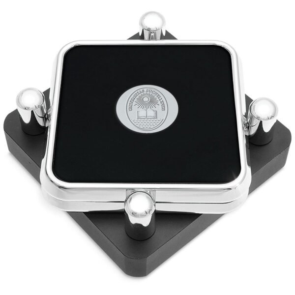 Bucknell Bison Silver 2-Piece Square Coaster Set