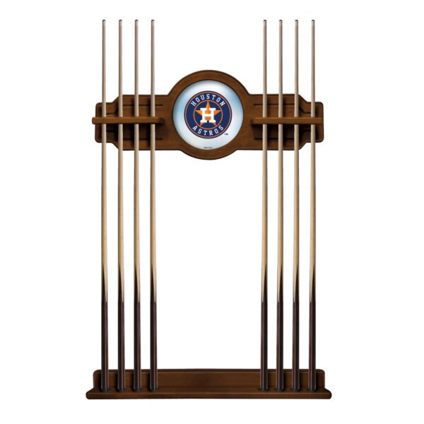 Chardonnay Houston Astros Eight Stick Wood Pool Cue Rack Chardonnay Houston Astros Eight Stick Wood Pool Cue Rack
