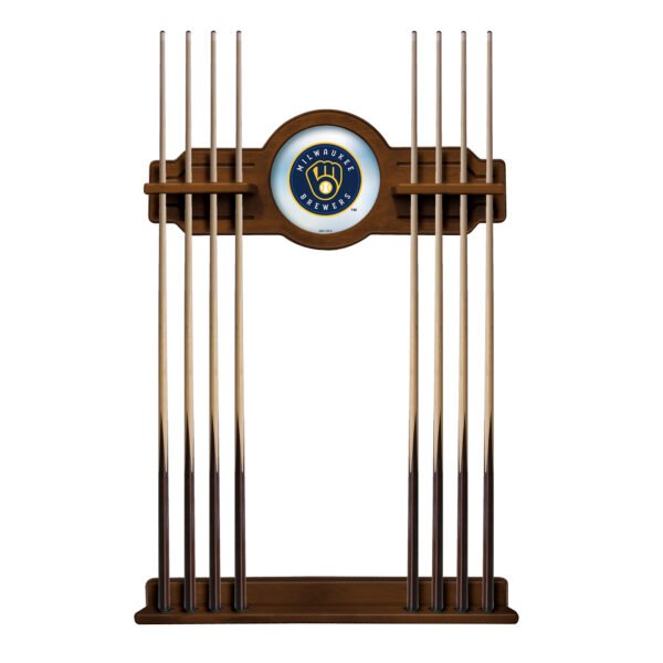 Chardonnay Milwaukee Brewers Eight Stick Wood Pool Cue Rack Chardonnay Milwaukee Brewers Eight Stick Wood Pool Cue Rack