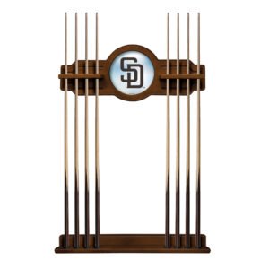 Chardonnay San Diego Padres Eight Stick Wood Pool Cue Rack