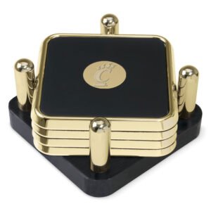 Cincinnati Bearcats Gold 4-Piece Square Coaster Set
