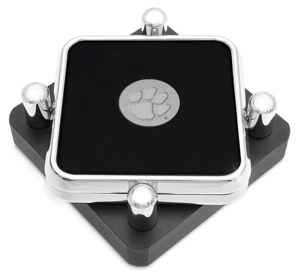 Clemson Tigers Silver 2-Piece Square Coaster Set Clemson Tigers Silver 2-Piece Square Coaster Set