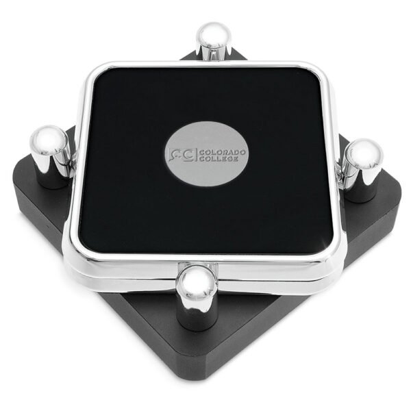 Colorado College Tigers Silver 2-Piece Square Coaster Set