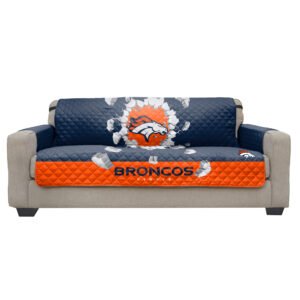 Denver Broncos 75'' x 110'' 3D Sofa Protector - Blue