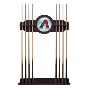 English Tudor Arizona Diamondbacks Eight Stick Wood Pool Cue Rack