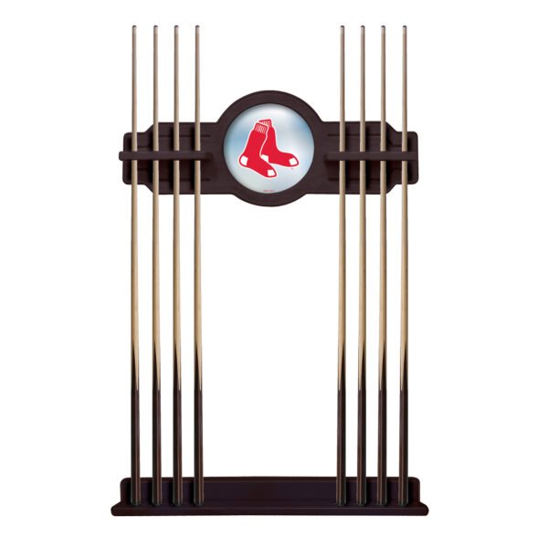 English Tudor Boston Red Sox Eight Stick Wood Pool Cue Rack English Tudor Boston Red Sox Eight Stick Wood Pool Cue Rack