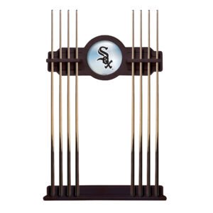 English Tudor Chicago White Sox Eight Stick Wood Pool Cue Rack